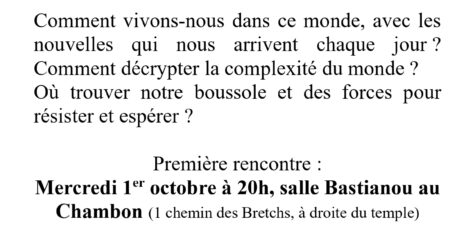 Laboratoire de résistance et d’espérance – Bible et actualité